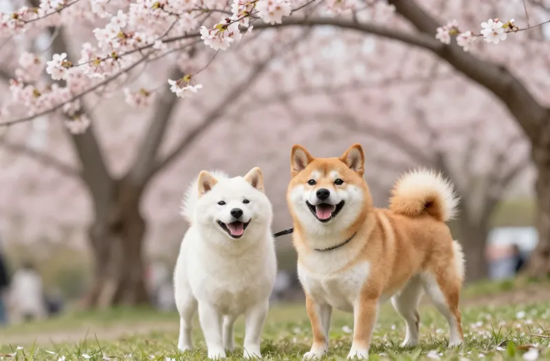 春の寒暖差や気圧の変化で体調を崩しやすい愛犬のイメージ。花粉対策や寝床の温度調節など、春特有の注意点を解説。