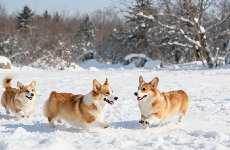 冬の寒さと乾燥から愛犬を守るための室内環境。加湿器の併用や、床からの冷えを防ぐマット・服の活用シーン。